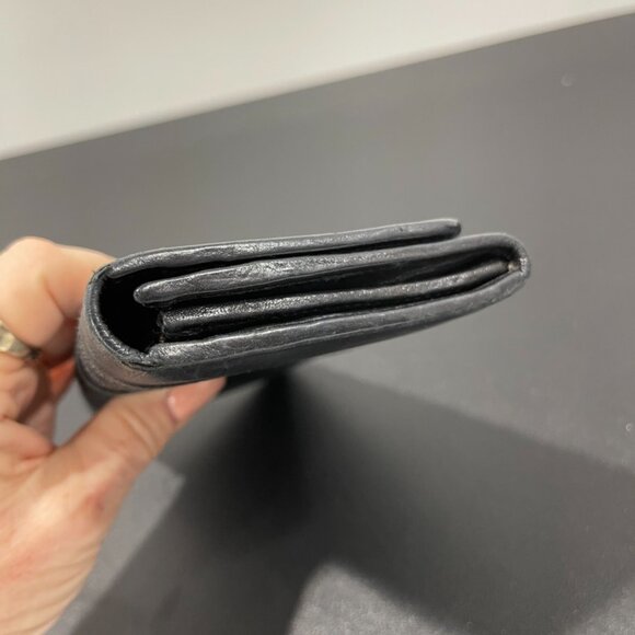 Prada Long Wallet Black Textured Leather Preloved (47180) - Picture 3 of 8